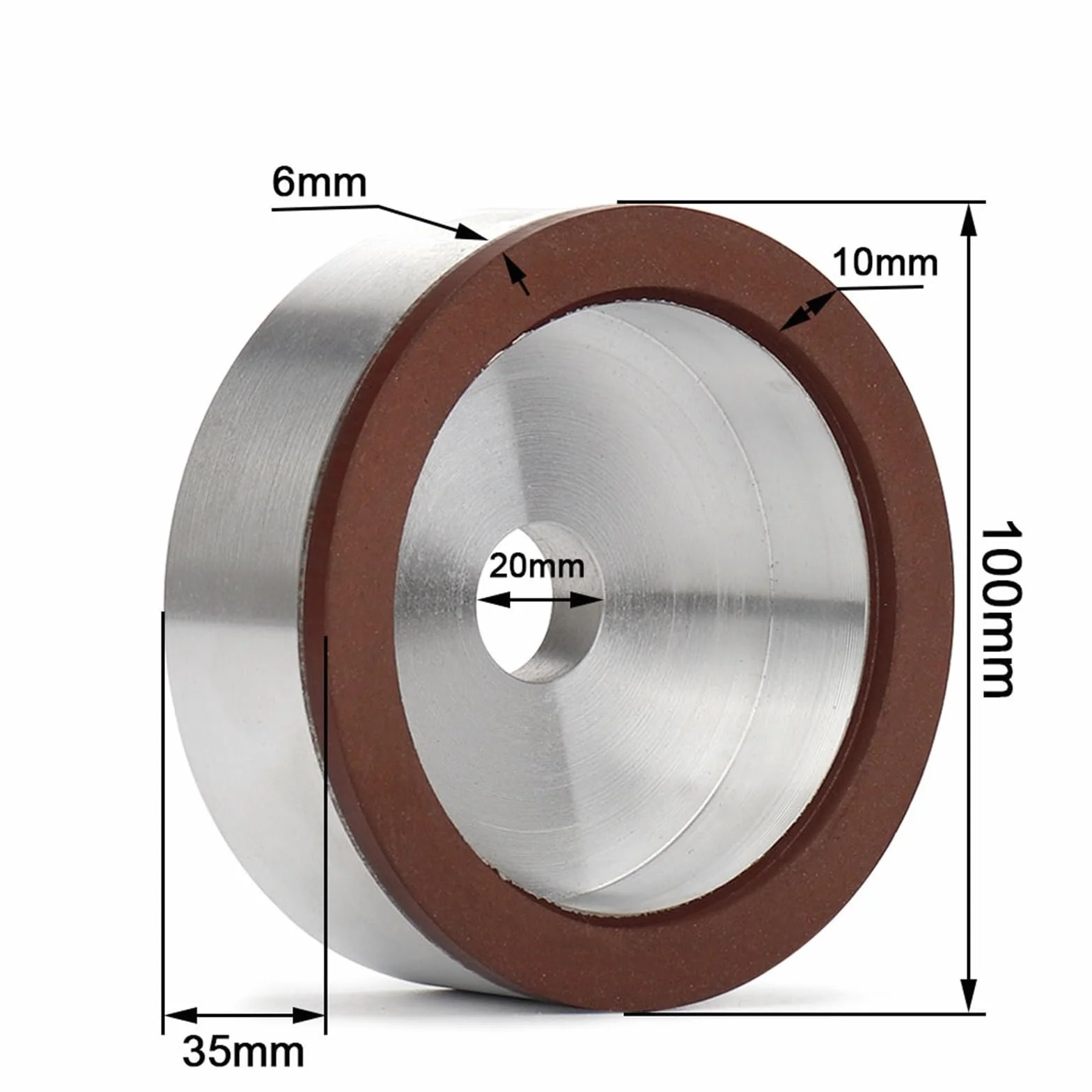 Diamentowa płyta ścierna, Diamentowa tarcza szlifierska garnkowa o ziarnistości 100 mm, stop stali wolframowej 150, polerowanie ceramiczne 30 mm-50 mm(30mm)