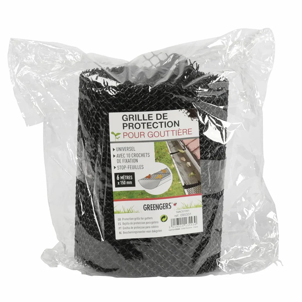 Greengeers 95331 rynny dachowe z siatki 10 haczyków 6 m x 150 mm