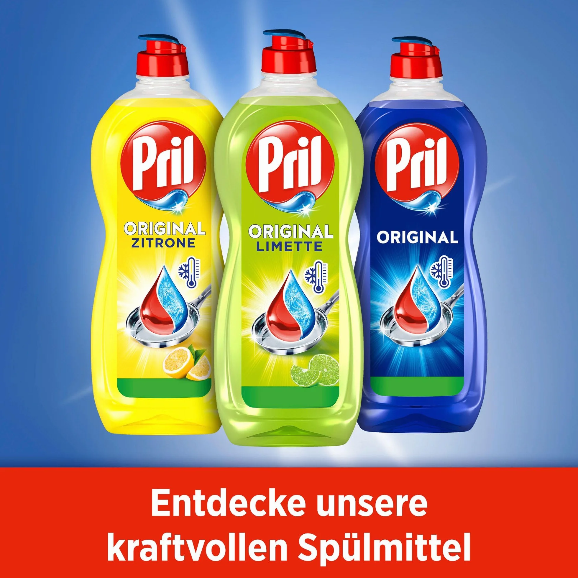 Pril Oryginalna limonka (675 ml), płyn do mycia naczyń o najwyższej mocy rozpuszczania tłuszczu, do czystych naczyń, również w zimnej wodzie, świeży zapach limonki