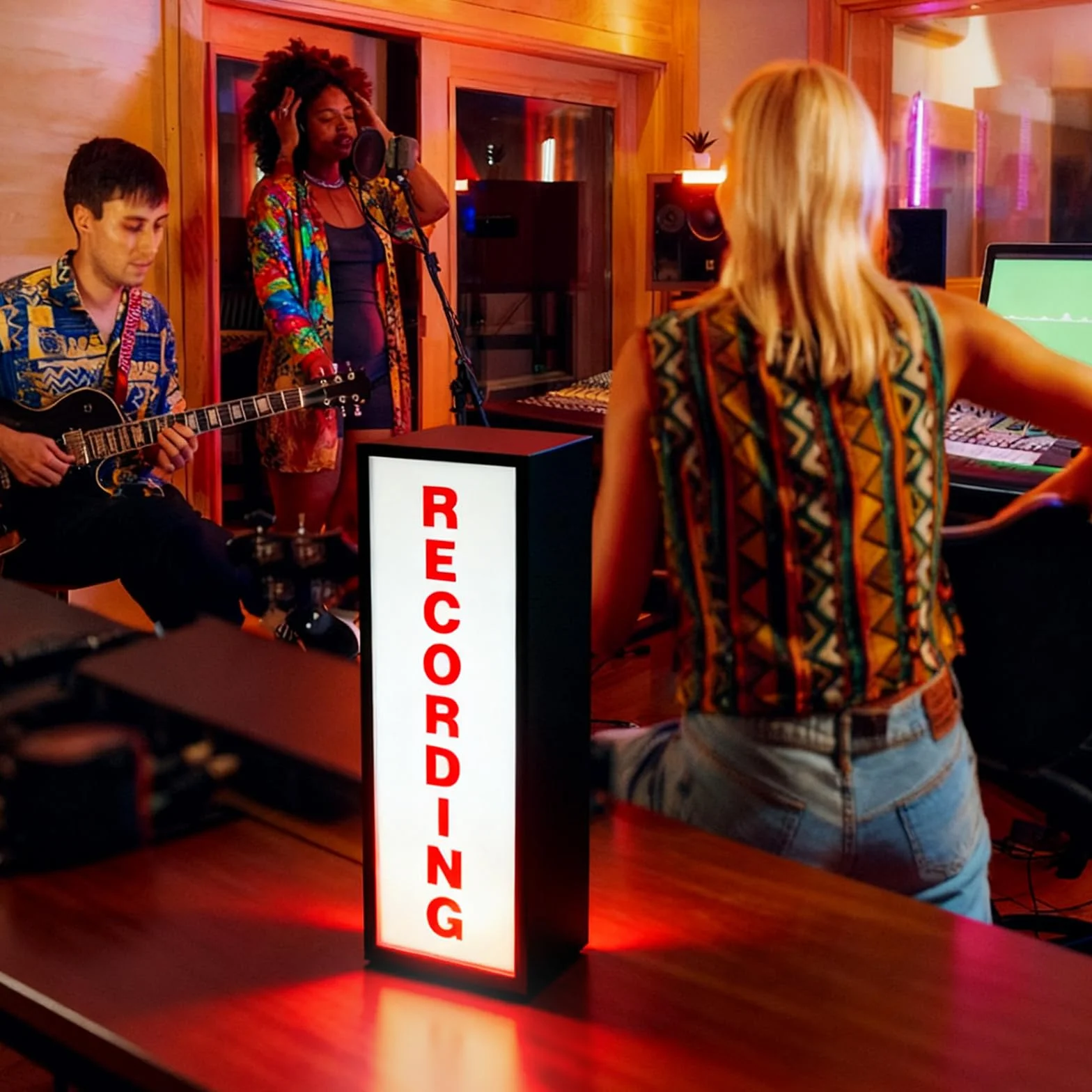 Studio nagraniowe oświetlenie LED YouTube oświetlenie zasilane przez USB oświetlenie neonowe pudełko wiele trybów oświetlenia za pomocą pilota zdalnego sterowania do stacji radiowej do produkcji