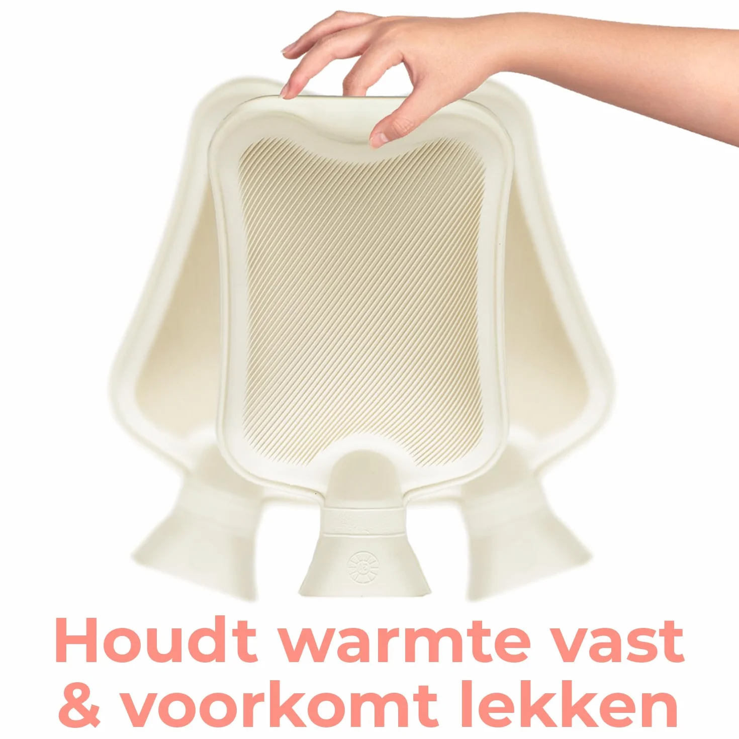 Rissler Termofor Premium z miękką poszewką 2 l – butelka na łóżko z naturalnego kauczuku – puszysta osłona na termofor, słodka, idealna na zimę i Boże Narodzenie (Essential Grey), szary