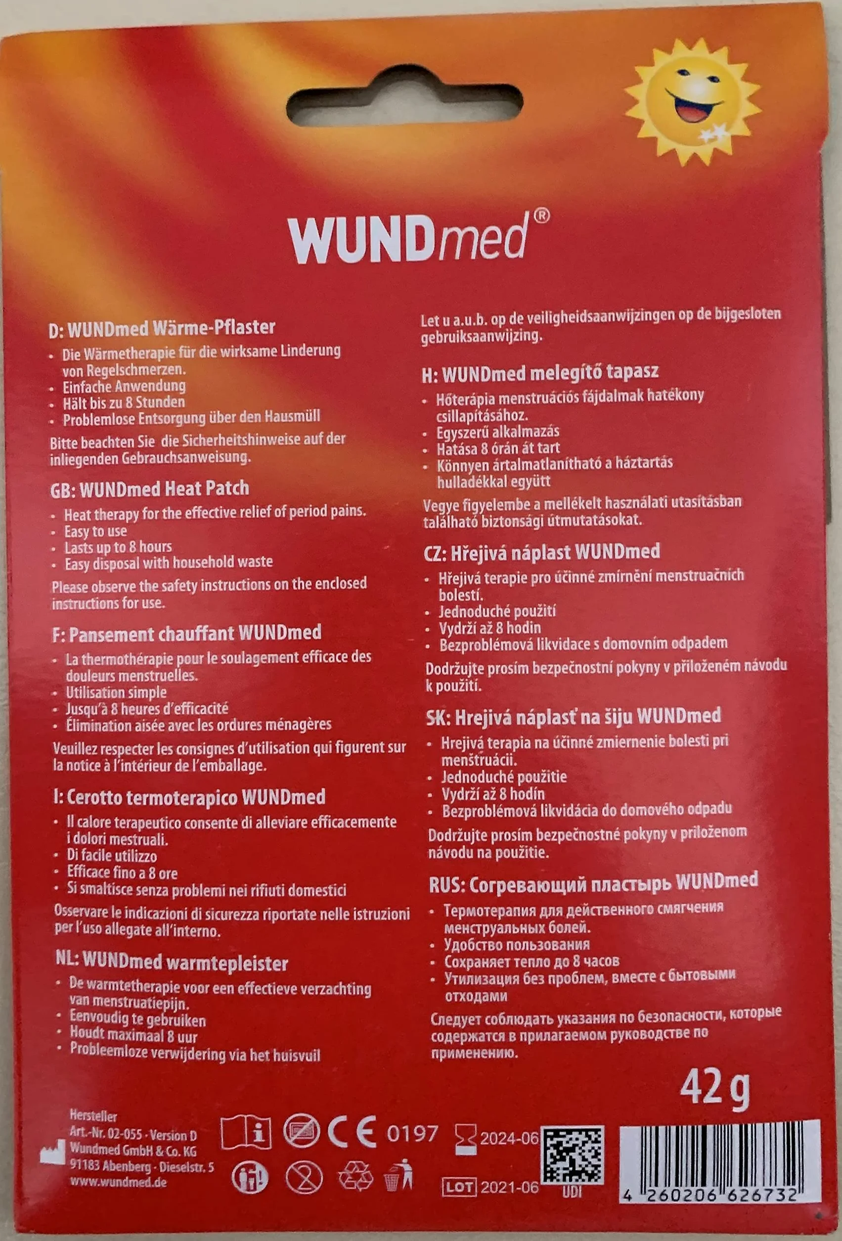 Wundmed Naturalny plaster rozgrzewający łagodzący ból miesiączkowy – produkt medyczny
