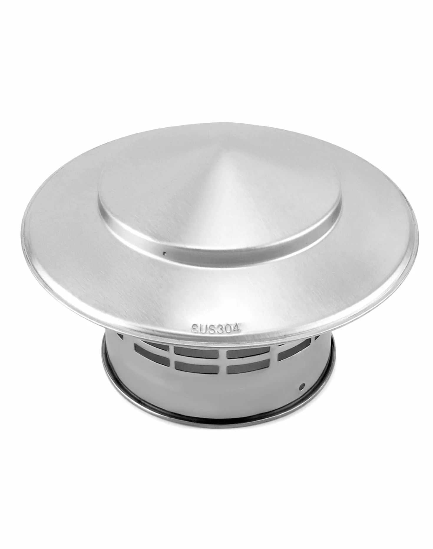 QWORK® 110 MM Daszek Przeciwdeszczowy na Dach 304 Stal Nierdzewna, Pokrywa Kominowa, Krata Wentylacyjna, Osłony Kominów