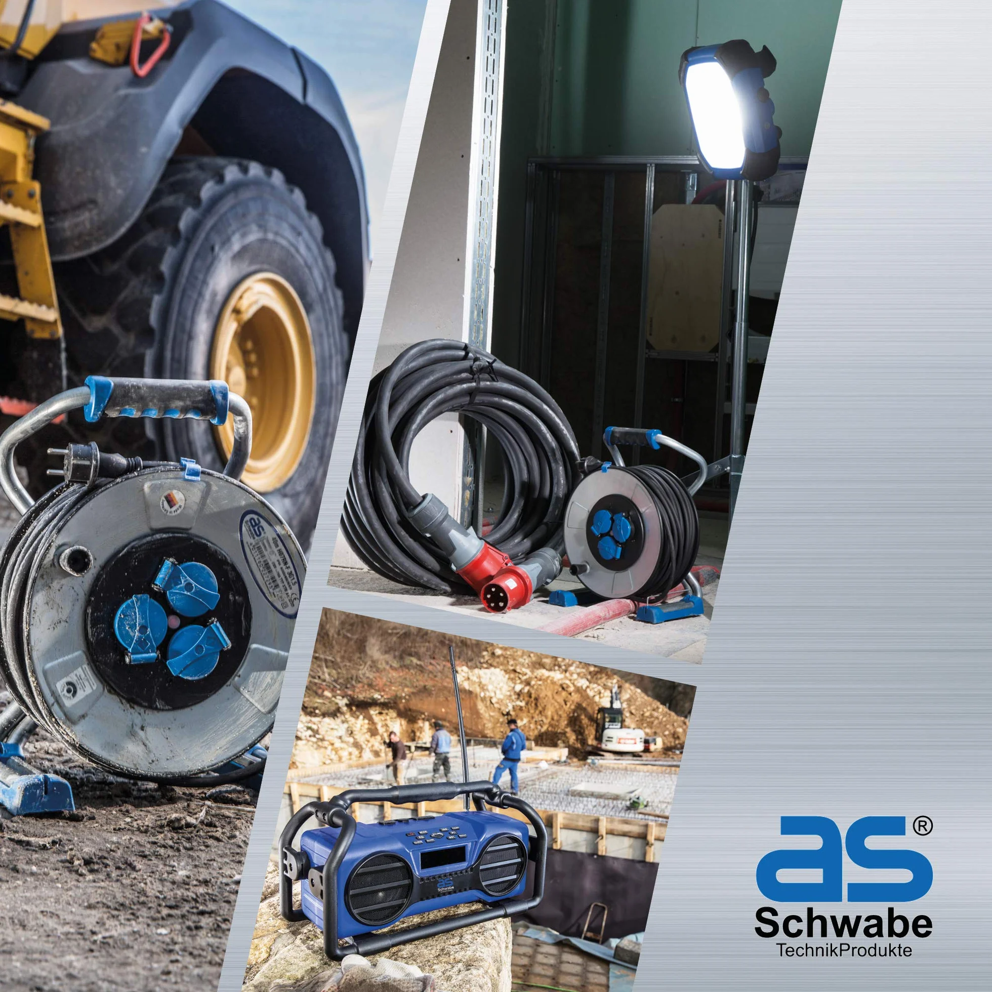 as - Schwabe Starkstrom Verlängerungskabel 10 m – 400 V, 16 A Verlängerungskabel – Ideal für Baustelle / Garten – 5-polige, robuste Verlängerung für Außenbereich – IP44 – Made in Germany I 60366
