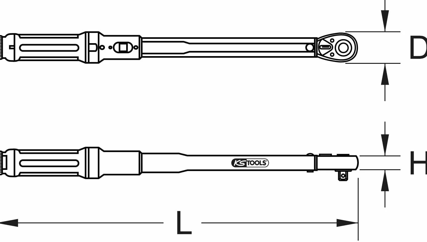 KS Tools 512.0025 COMPETITION 1/2" klucz dynamometryczny z grzechotką, 60-320 Nm