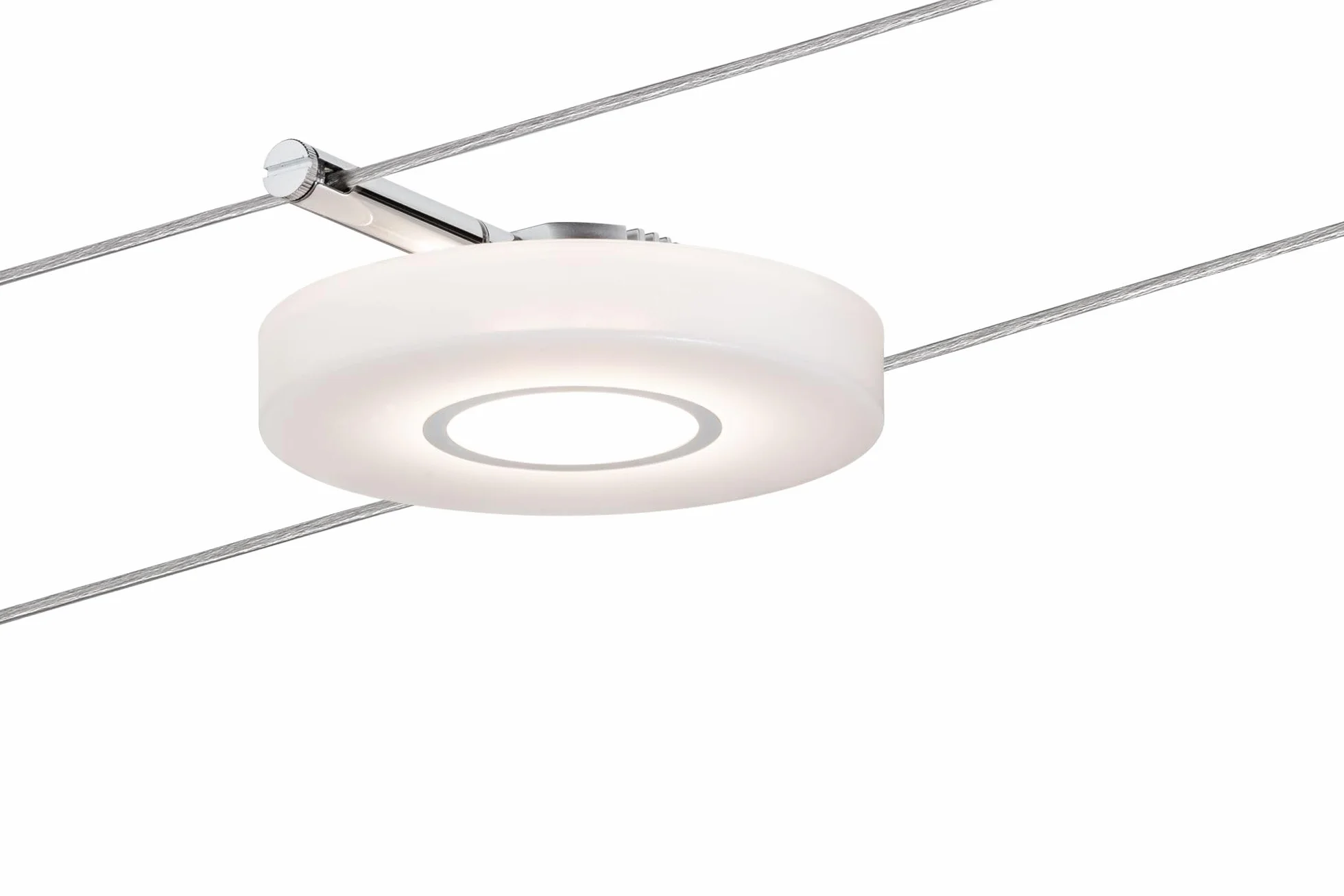 Paulmann 50109 System Linowy Discled 1 Zestaw Smart Home Rozszerzalny Światło Dzienne Biały 4X4W Satynowy Ściemnialny Regulowany Biały Kabel Led,Satynowy,1000 X 13 X 1 Cm, 16.0 Watts
