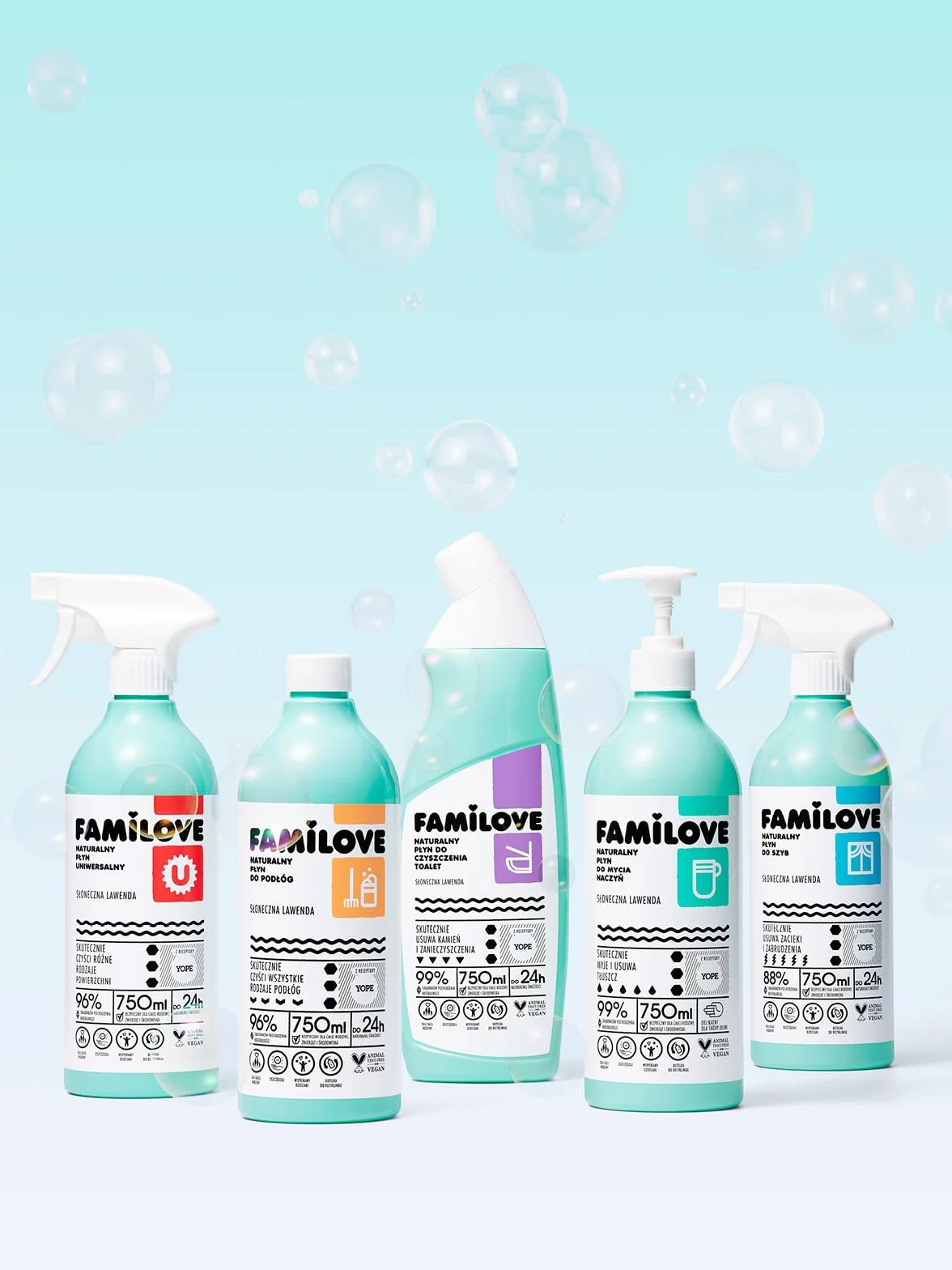 YOPE | 88% naturalnych składników | Spray do czyszczenia okien, szkła i luster | FAMILOVE 750 ml