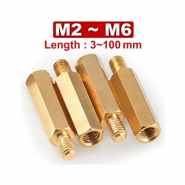 20/30 szt. M2,5 M3 M4 M5 M6 mosiężne sześciokątne męskie żeńskie dystansowe śruby do płyt PCB płyta główna dystans śruba