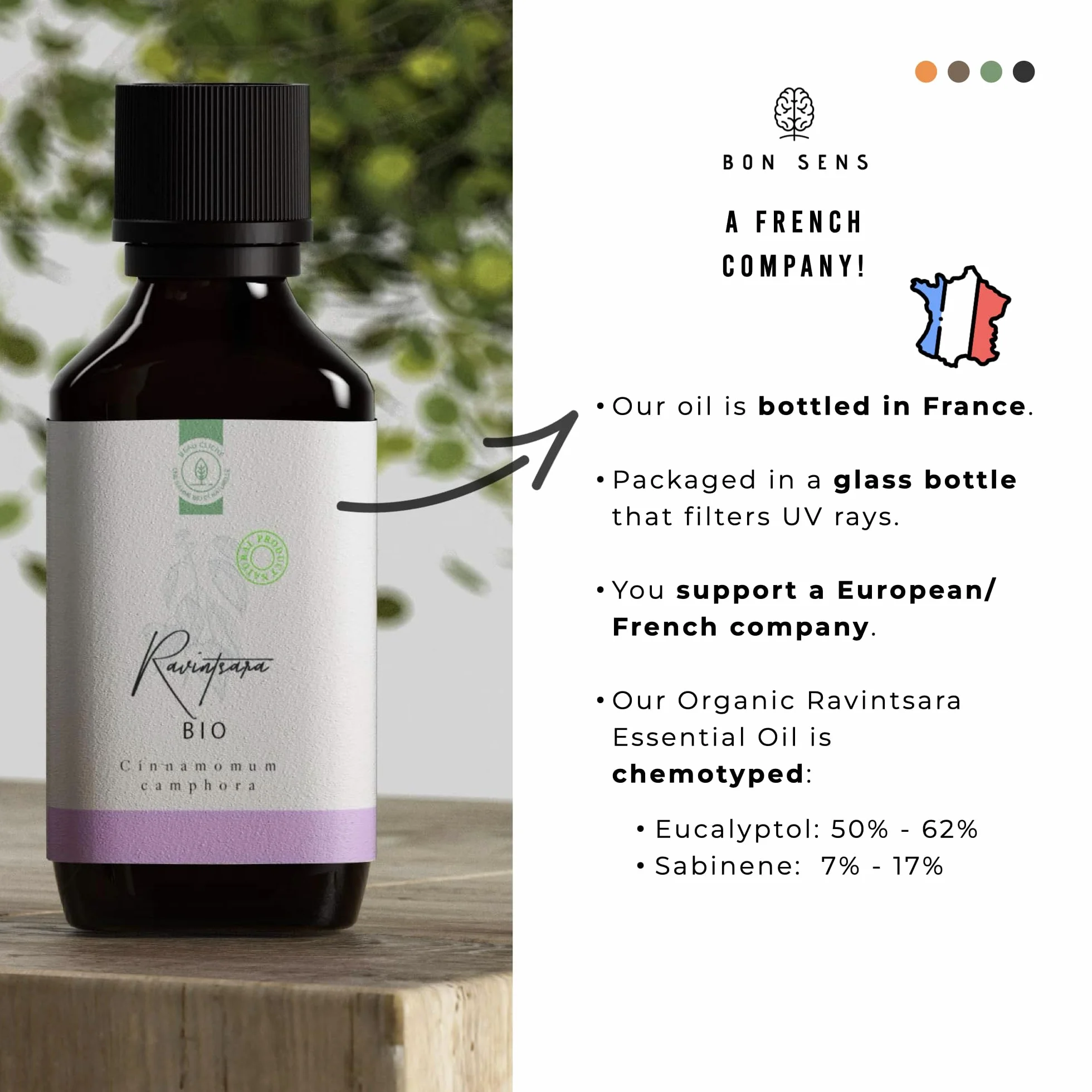 Bio Olejek Eteryczny Ravintsara 50ml - 100% Czysty Naturalny Ekologiczny Środek Przeciwwirusowy Antybakteryjny