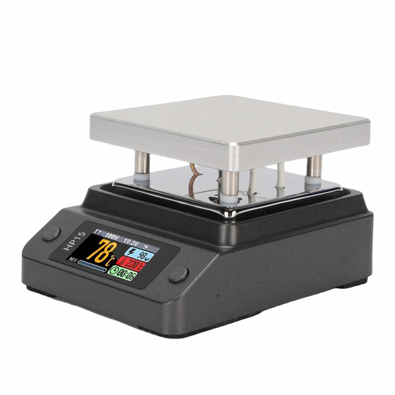 Jeffergarden 150W USB C Lutownicza Płyta Grzewcza z Ekranem LCD i Stacją Podgrzewania do Naprawy Płytek PCB BGA SMD 80-350°C 50x50 Mm