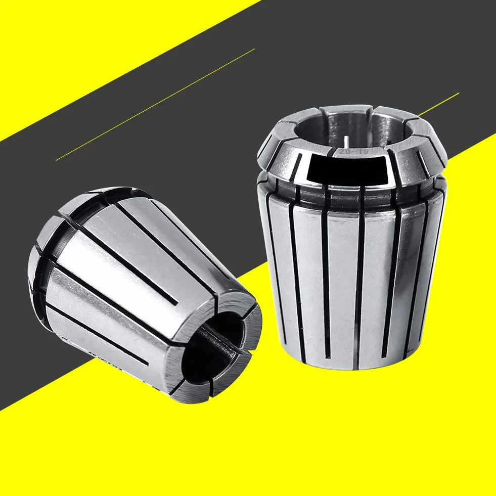 Profesjonalny Zestaw Tulei Zaciskowych ER32 19 Sztuk Tulejki Sprężynowe o Wysokiej Dokładności do Frezowania i Grawerowania CNC Rozmiar 2mm-20mm
