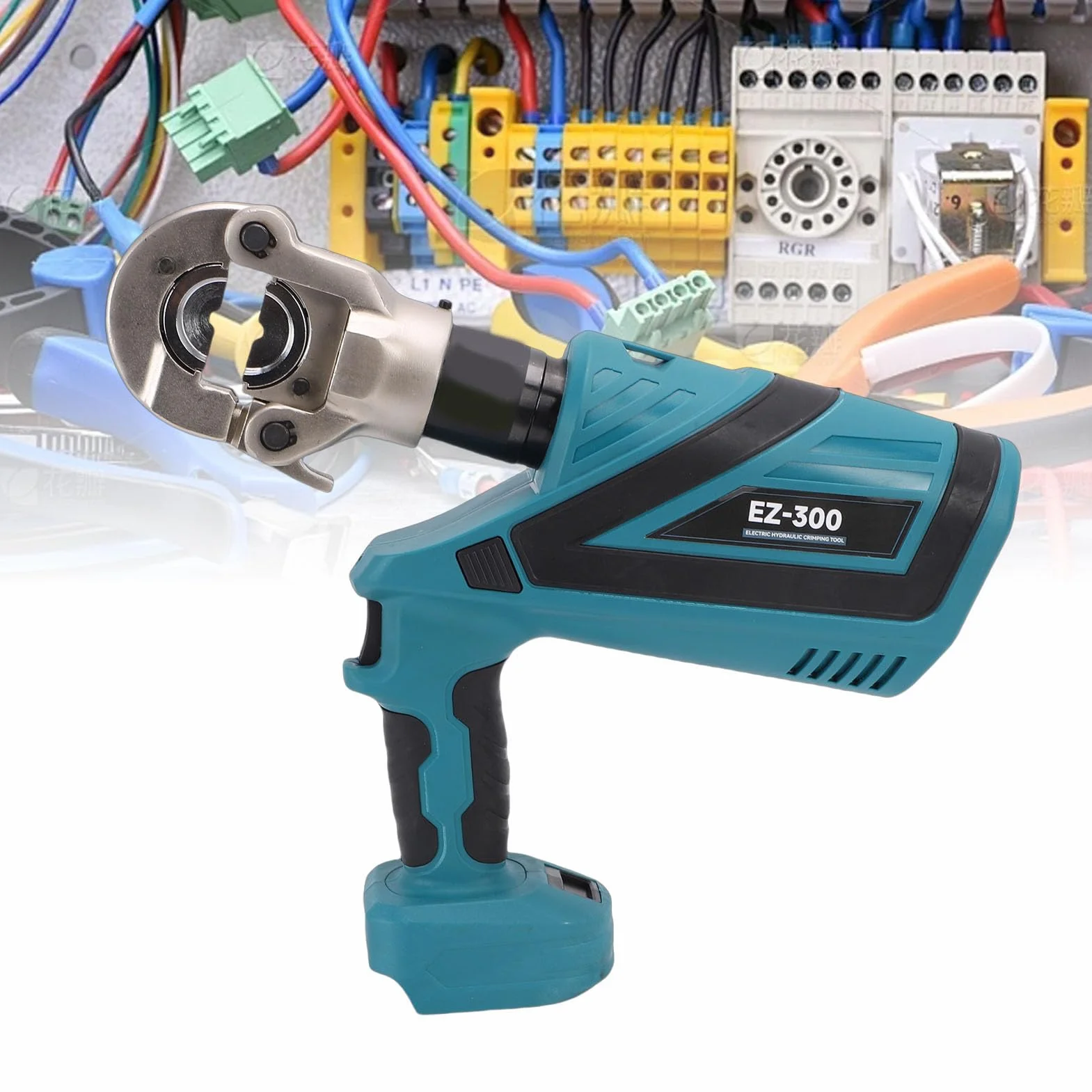 TOPINCN Elektryczne Hydrauliczne Narzędzie do Zaciskania, Powrót 6 Ton Hydrauliczne Końcówki Przewodów Elektrycznych Końcówki Kablowe Zaciskarki Akumulatorowe Zestawy Narzędzi do