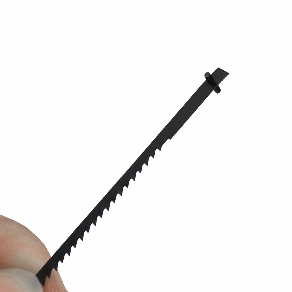 16 sztuk piły do drewna do Compact Scroll 10/15/18/24 Teeth Pinned Scroll Saw Blades Wood Working Power Tool Accessories for Sawing Wood Plastic Foam Soft Metals