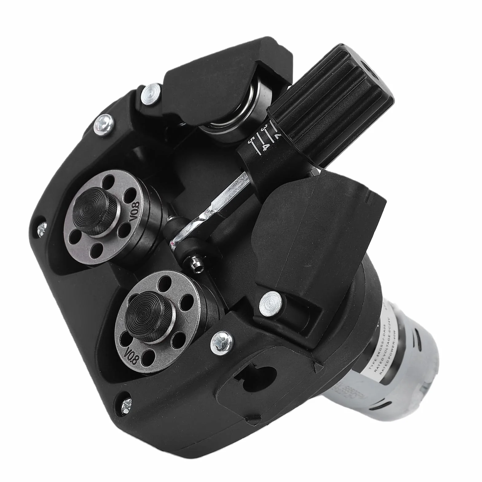 Aramox Silnik Podajnika Drutu Spawalniczego MIG, 4-rolkowy System Podajnika Drutu ABS, 40 W 1,5 A 2 do 18 M Min z Pokrętłem Regulacji Skali, Pasuje do o średnicy 0,8 1,0 Mm Szpul 5 Kg Naprawa