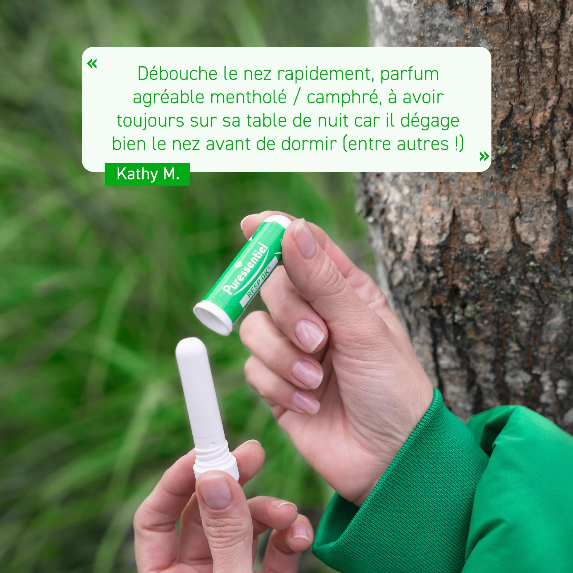 Puressentiel Resp Ok inhalator z organicznymi olejkami eterycznymi naturalny mentol i kamfora 1 ml