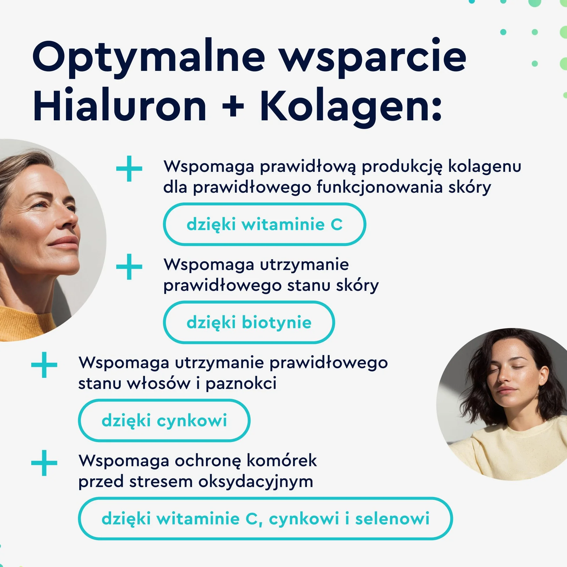 Hialuron + Kolagen, 180 Kapsułek, Kompleks dla Skóry i Włosów z Biotyna, Witamina C, Cynk, Selen i Ekstrakt z Bambusa, Testowane Laboratoryjnie, Wyprodukowano w DE bez Dodatków, Suplement Diety