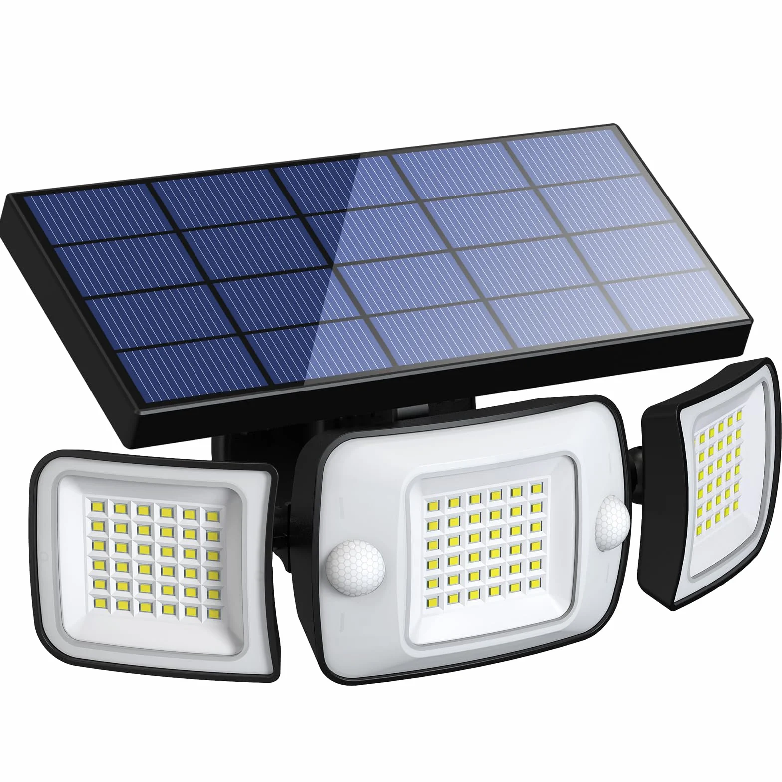 INTELAMP Lampy solarne na zewnątrz z czujnikiem ruchu, 6000 mAh, 108 LED, lampy solarne na zewnątrz, idealne na taras, werandę, garaż, podwórze, ulice, wodoodporne IP65