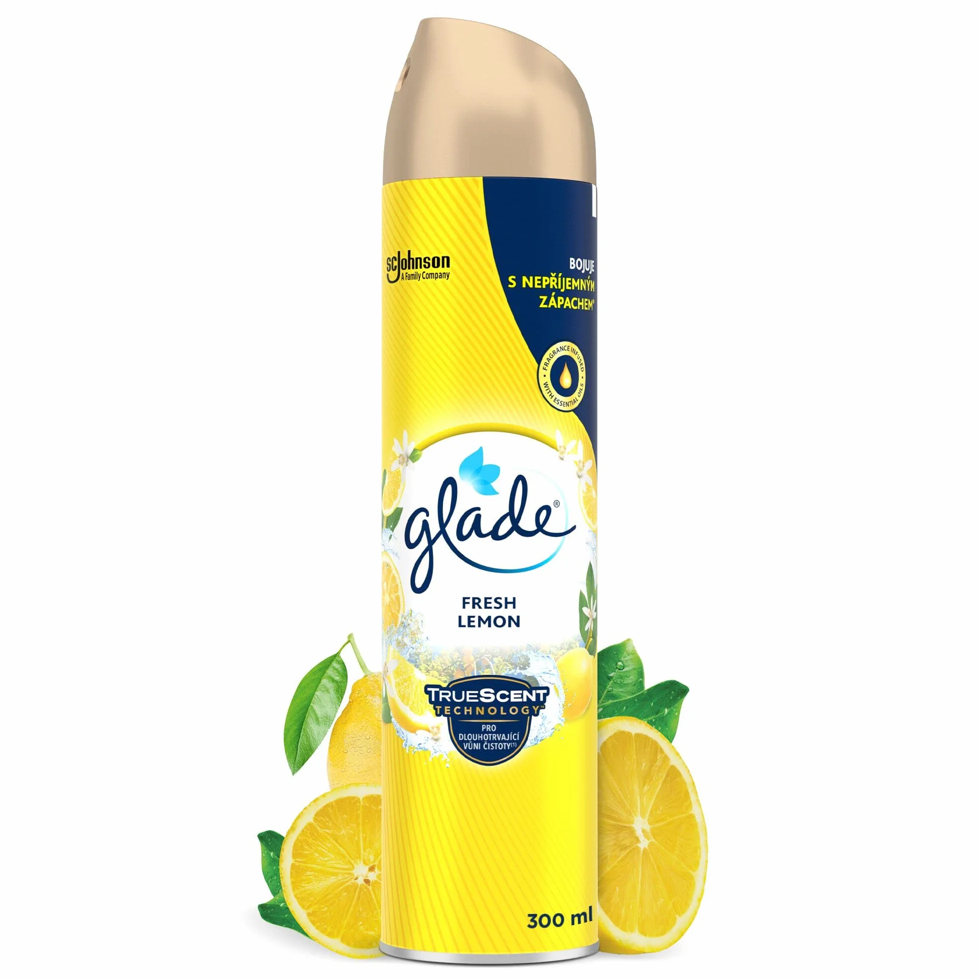 Glade Fresh Lemon odświeżacz powietrza w aerozolu o zapachu cytrusowym