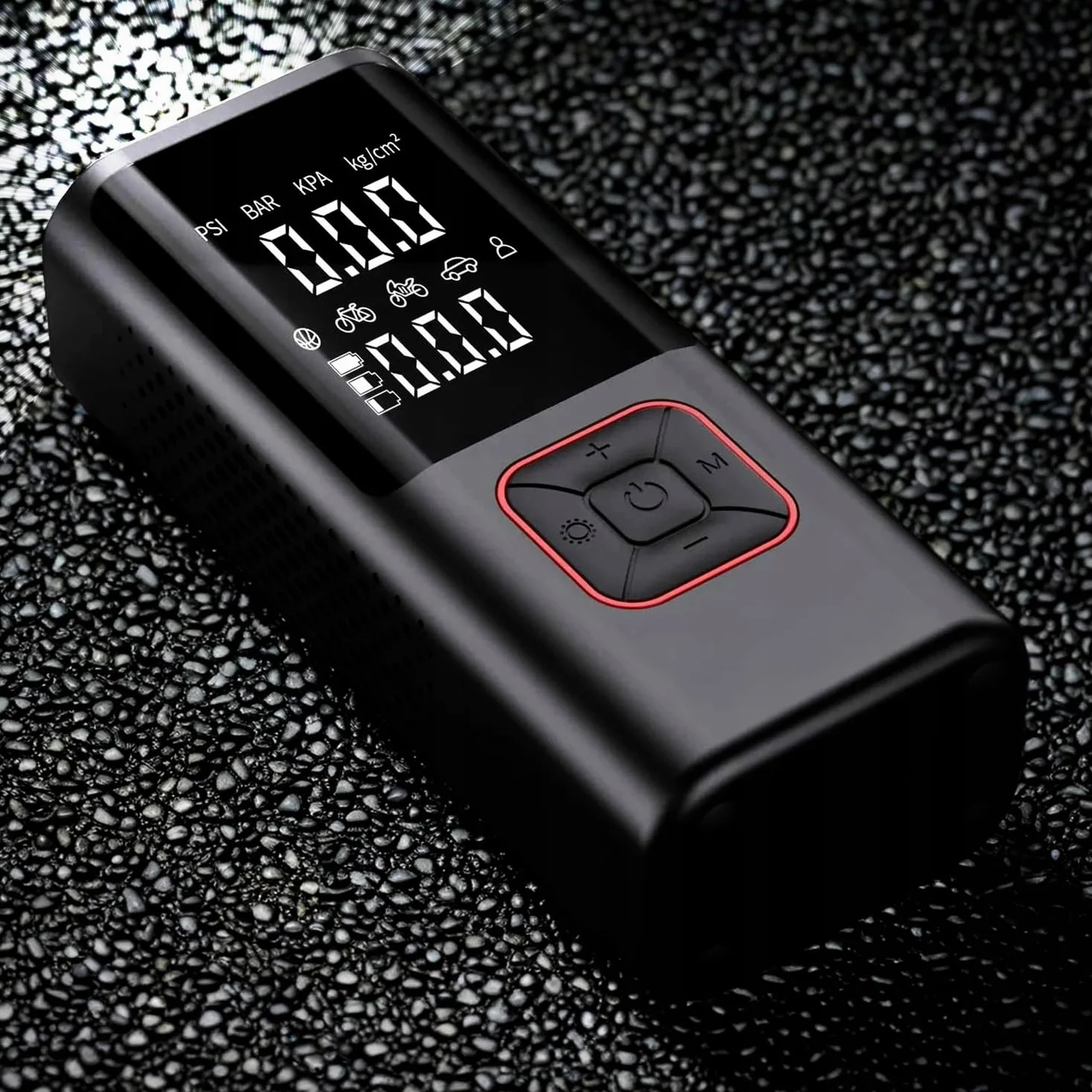 Kompresor Akumulatorowy 80W 7800mAh, Przenośna Pompka 150 PSI do Opon Auta, Roweru (Presta), Motocykla, Piłek i Materacy, Wyświetlacz LCD, Auto Stop, Latarka LED, Ładowanie USB-C, Kompaktowa Pompa