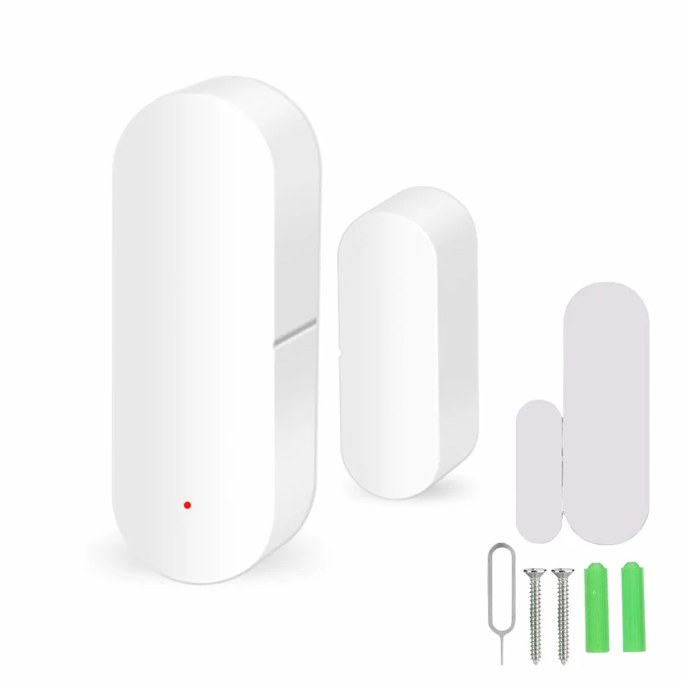Czujnik drzwi okiennych, WiFi inteligentne czujniki okna/drzwi, obsługa bezprzewodowego czujnika magnetycznego do domu, biura.