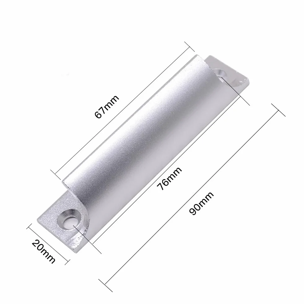 Ukryte uchwyty do szafek niewidoczne uchwyty do szafek szuflad szafa ze stopu aluminium, srebrny