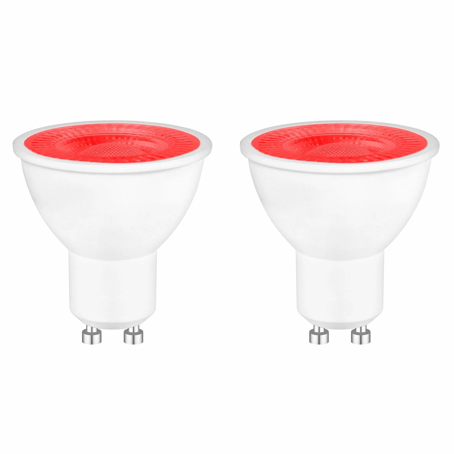Caldarax 2 Sztuka Czerwona Żarówka LED GU10 5W Spot, Odpowiedniki 50W Halogen, MR16 Reflektory 230V, 500LM, Kąt 120°, Nie Ściemnianie, Dekoracyjne Oświetlenie krajobrazu, Etap, Bar, Impreza