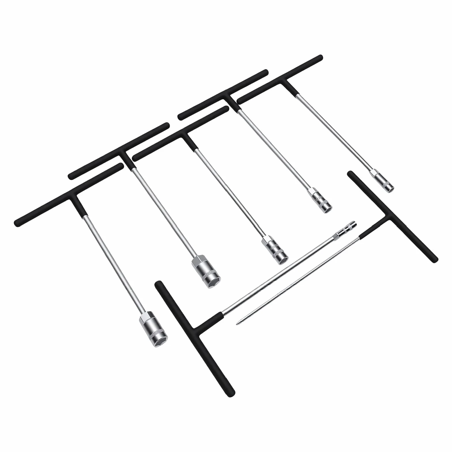 7-częściowy Zestaw Kluczy Sześciokątnych z Uchwytem T, 6mm, 8mm, 10mm, 11mm, 12mm, 13mm, 14mm, z Ergonomicznym Uchwytem do Naprawy Samochodów, Motocykli i rowerów.