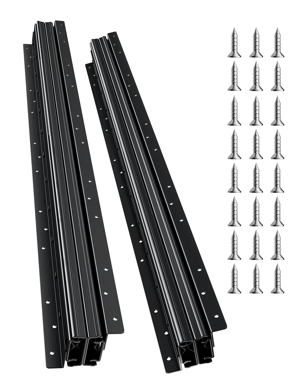 VEVOR Prowadnice do szuflad, 81 cm, pełne wysuwane łożysko kulkowe pod szynami szafek schodowych, nośność 118 kg, wytrzymałe, dolne prowadnice do szafki schodowej, do samodzielnego wykonania, czarne