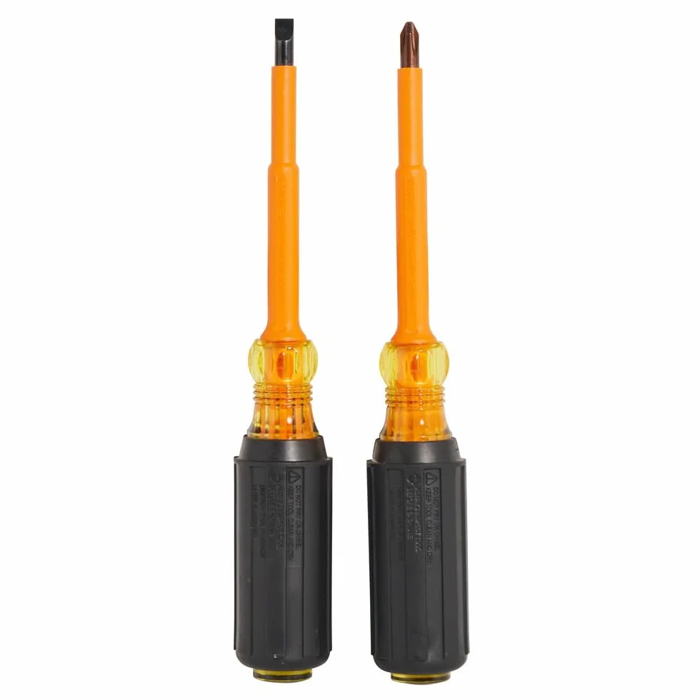 KLEIN TOOLS 2-częściowy zestaw 10 cm izolowanych śrubokrętów Klein Tools 33532-INS