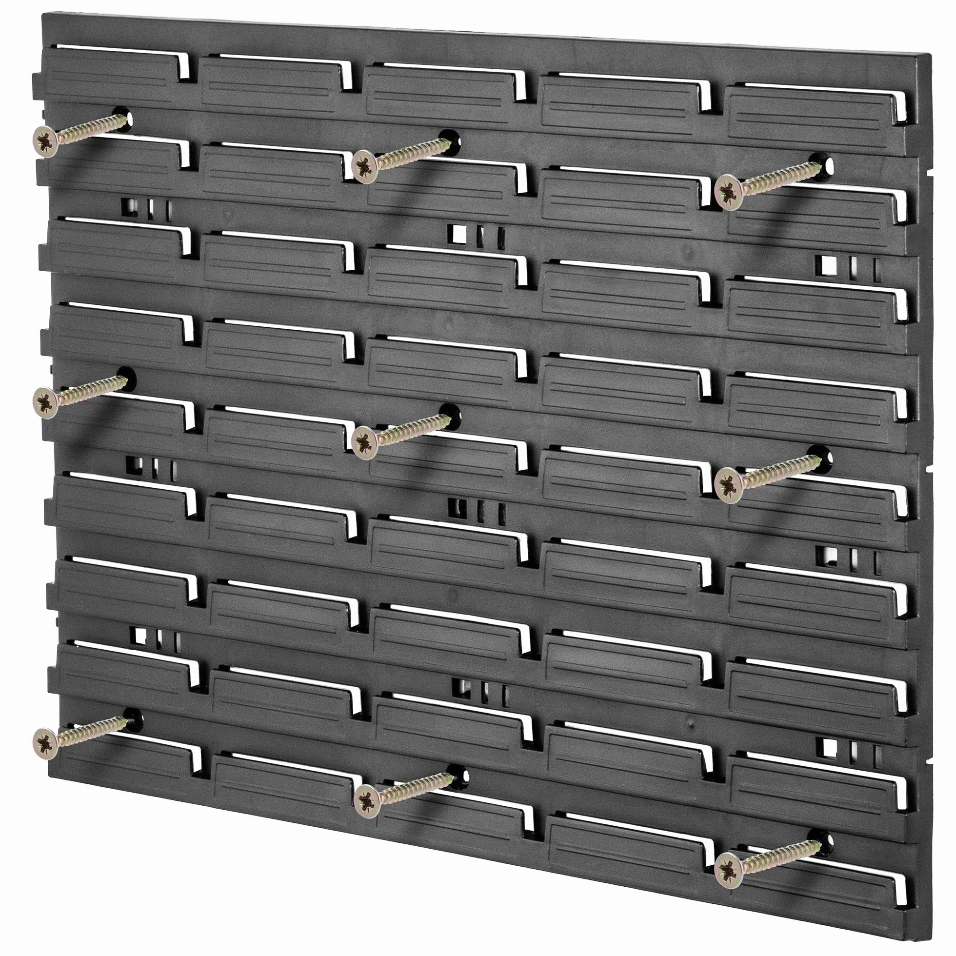 KADAX Regał ścienny warsztatowy, 58 x 78 cm, system magazynowy z wytrzymałego tworzywa sztucznego, odporny na promieniowanie UV, regał warsztatowy, rozszerzalne płyty ścienne, regał do garażu