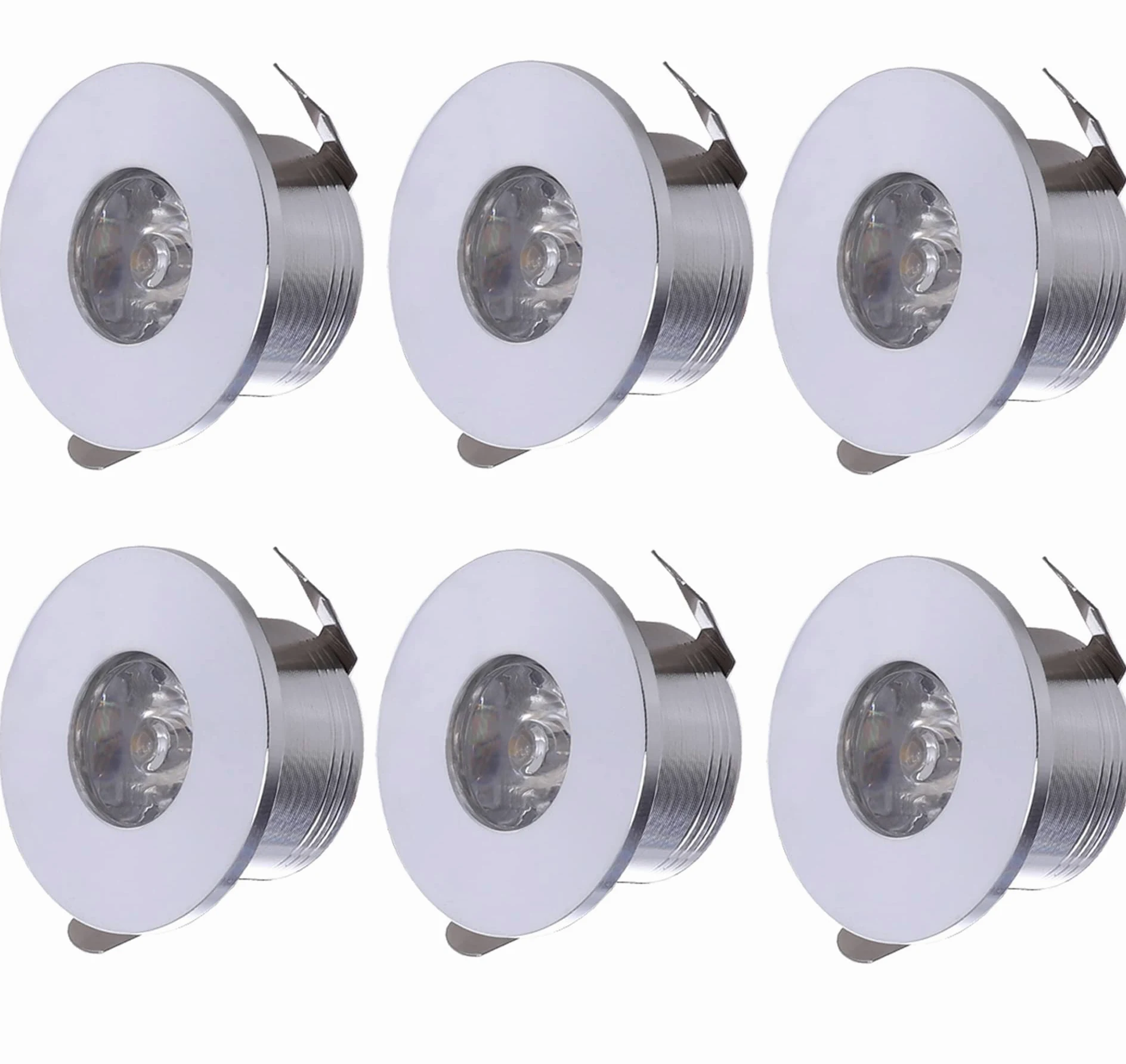 YODAVE 6 Reflektory 1W Wbudowane Mini Downlights Sufit do samodzielnego montażu okna z oświetleniem
