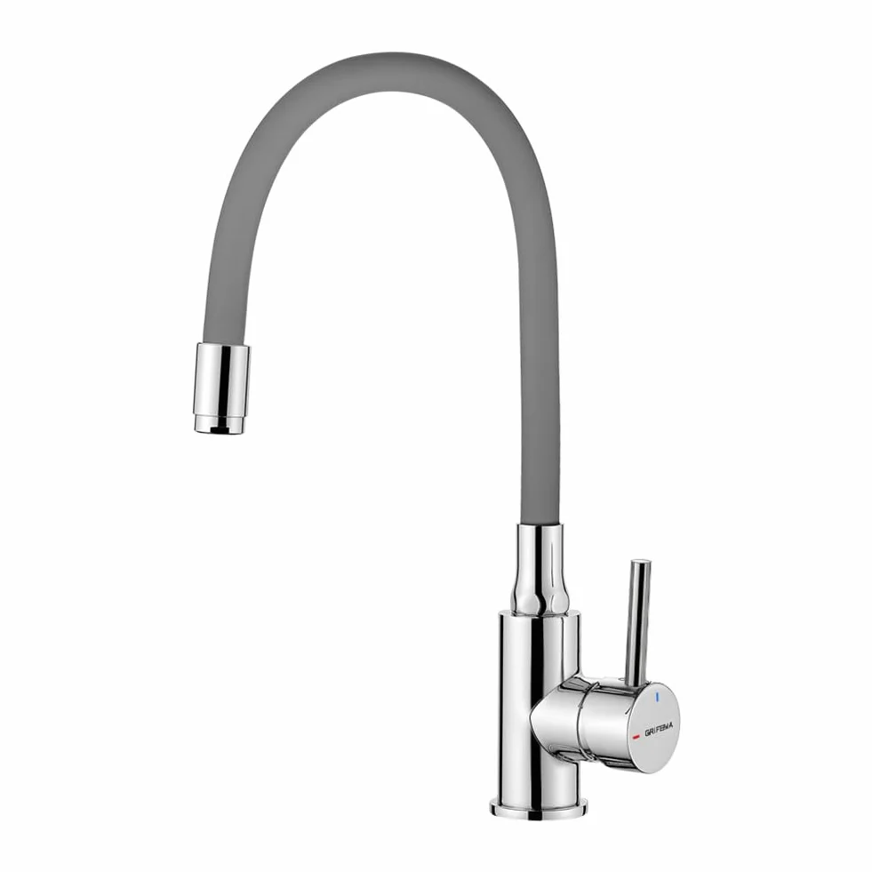 GRIFEMA G4002-9 kran zlewowy kuchenny obrotowy 360° chrom szary