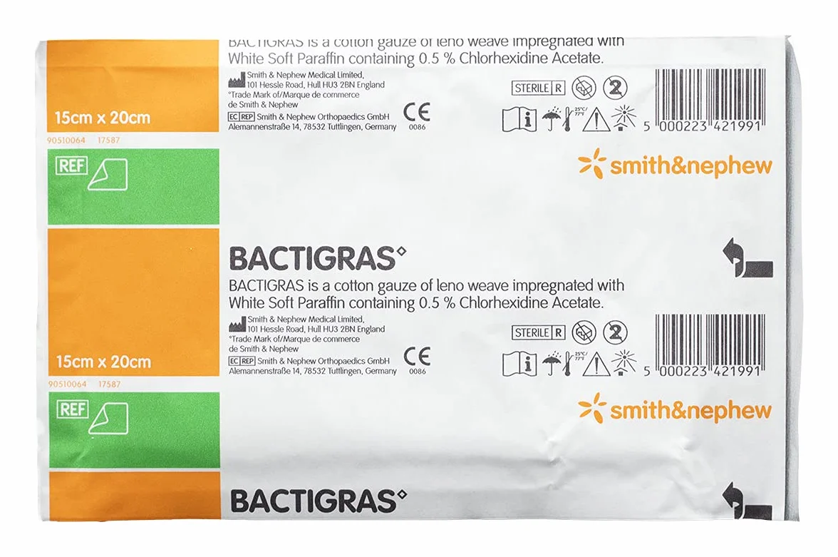 Bactigras Opatrunek z gazy 20 x 15 cm