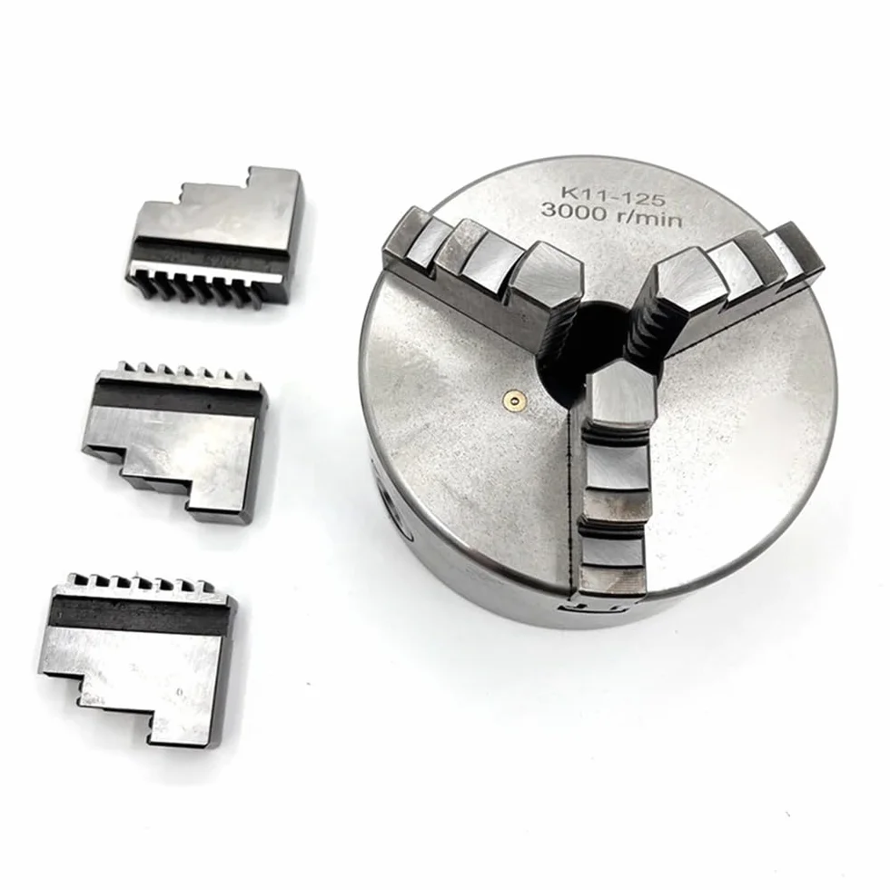 K11 3-szczękowy uchwyt tokarski 125 mm, samocentrujący, ręczny uchwyt tokarski K11-125 ze szczękami, akcesoria do obrabiarek