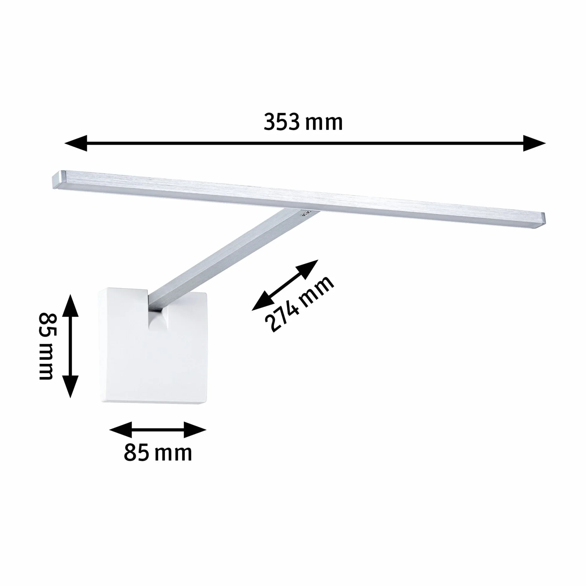 Paulmann 95575 oprawa LED do oświetlania obrazów Xana 420lm w zest. 1x5,5 W ściemniana oświetlenie obrazów 2700 K