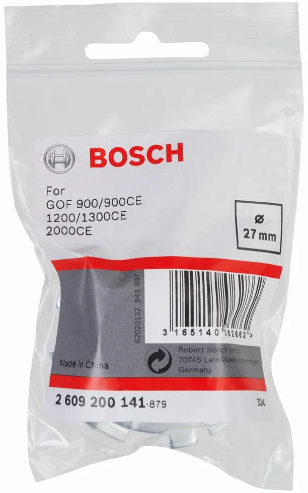 Bosch 2609200141 prowadnica temperatury routera, średnica 27 mm, 45 cm x 40 cm x 15 cm, srebrna
