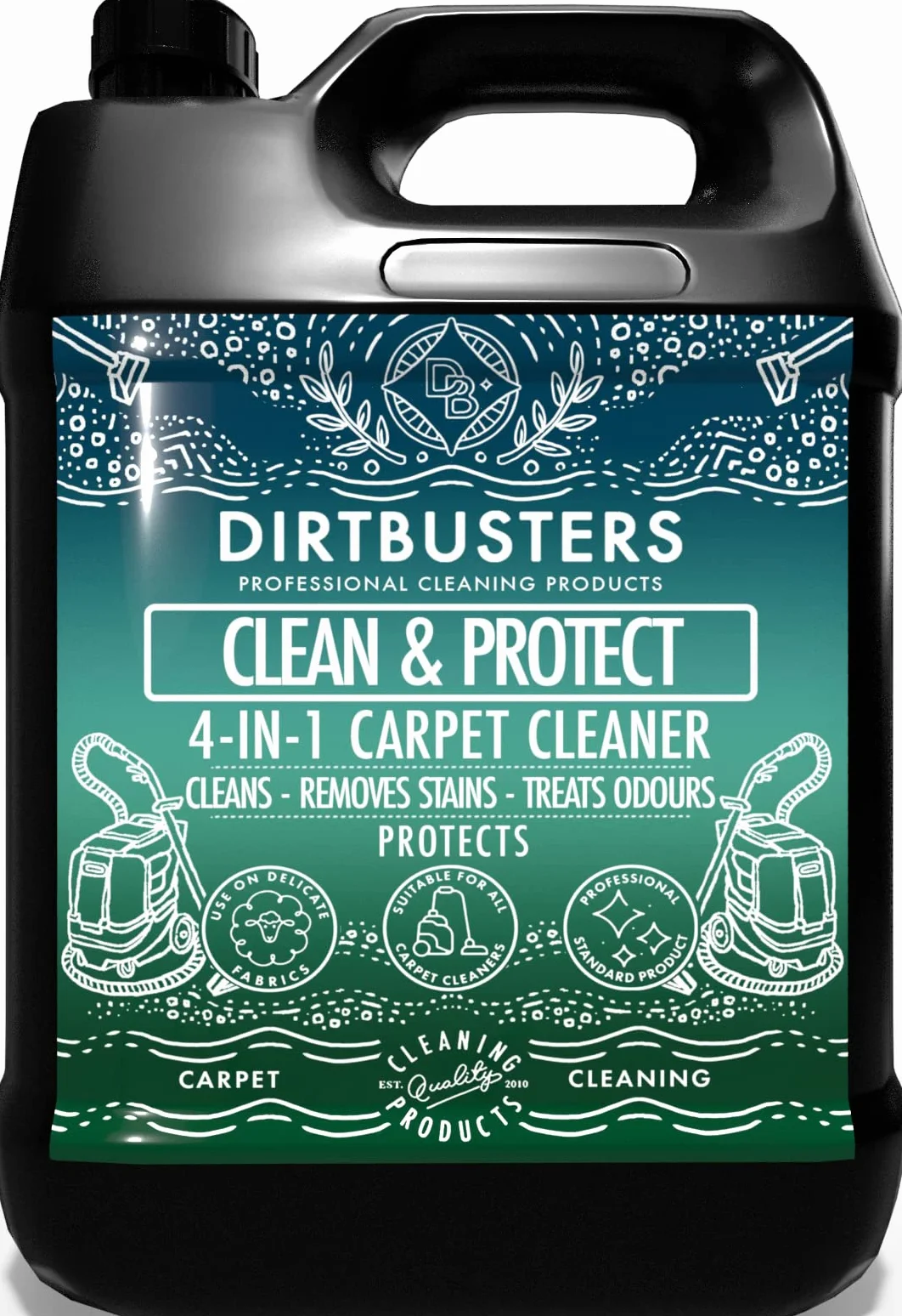 Dirtbusters Szampon do czyszczenia dywanów, środek czyszczący Clean & Protect z ochroną przed plamami i oczyszczeniem zapachów (5 l)