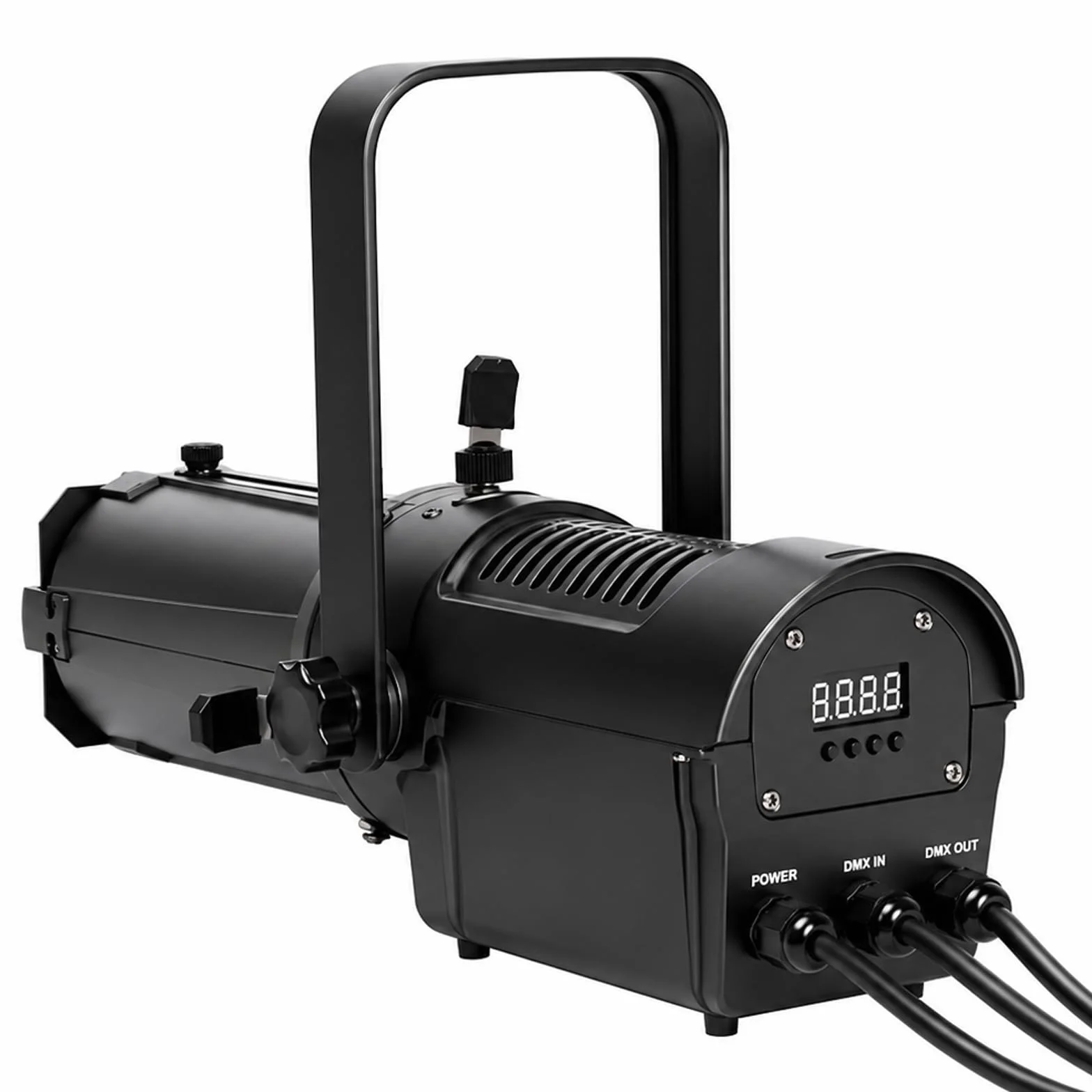 Leko Profil LED projektor 100 W Zoom 15°-28° DMX512 2700K / 7500K gorący/zimny, ręczny ogień, 4 lamele, oświetlenie sceniczne galerie wystawowe