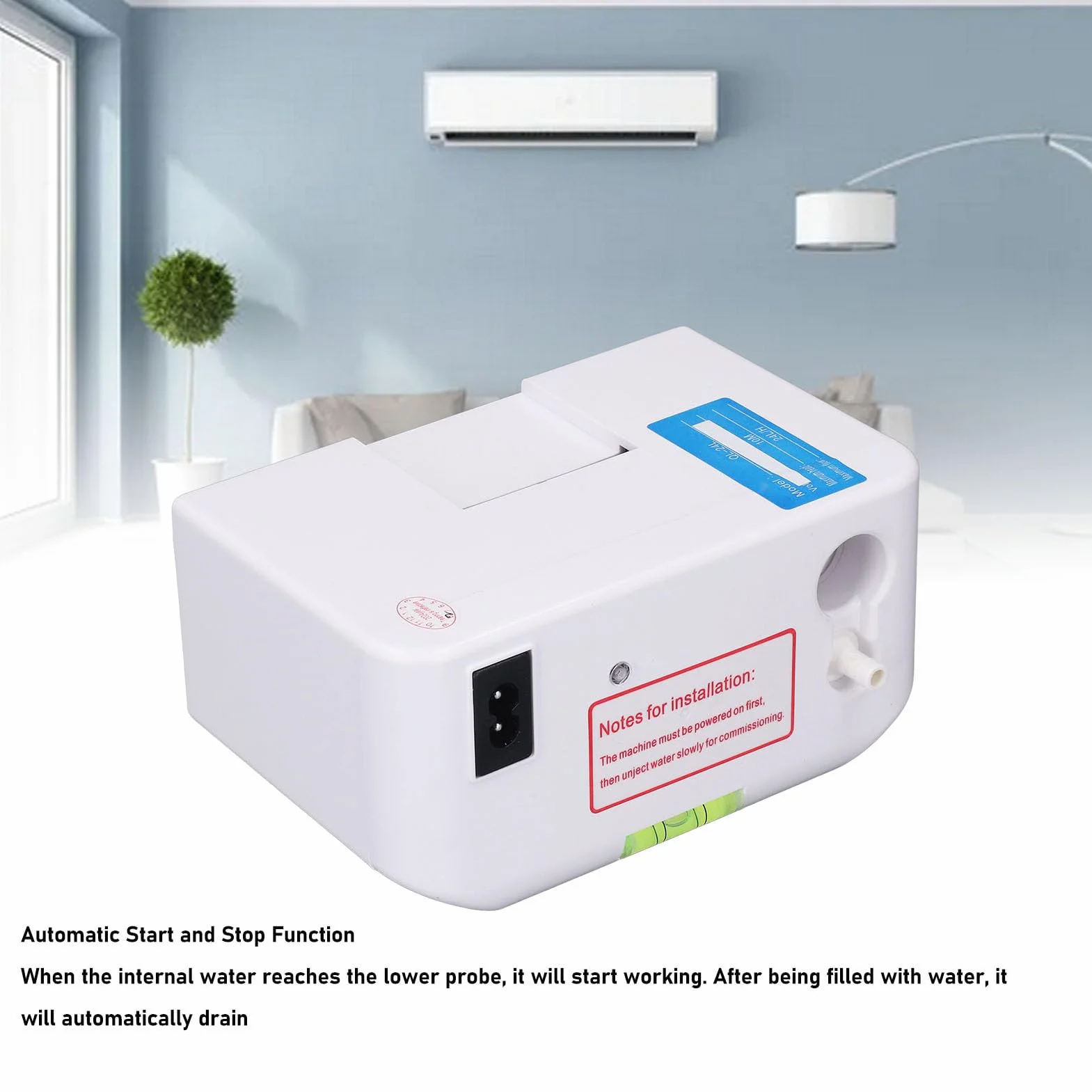 Aramox Pompa Kondensatu Automatyczna Pompa Spustowa ABS 24LPH Podnoszenie 10 M Zbiornik 200 Ml Niski Poziom Hałasu 25 DB do Kostkarki do Lodu Klimatyzator Usuwanie Wody