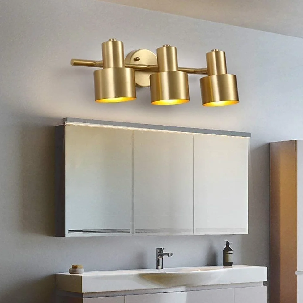 Lampa ścienna wnętrze nowoczesna kreatywna lampa ścienna lampa ścienna jasna północna łazienka rror światło LED lampa łazienkowa rror szafka toaletka światło miedziane lampy ścienne (3