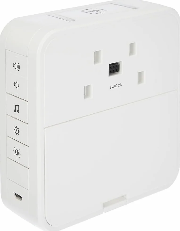 Honeywell Home DW915S Series 9 Przenośny, przewodowy lub bezprzewodowy dzwonek LED (biały) || z 11 melodiami