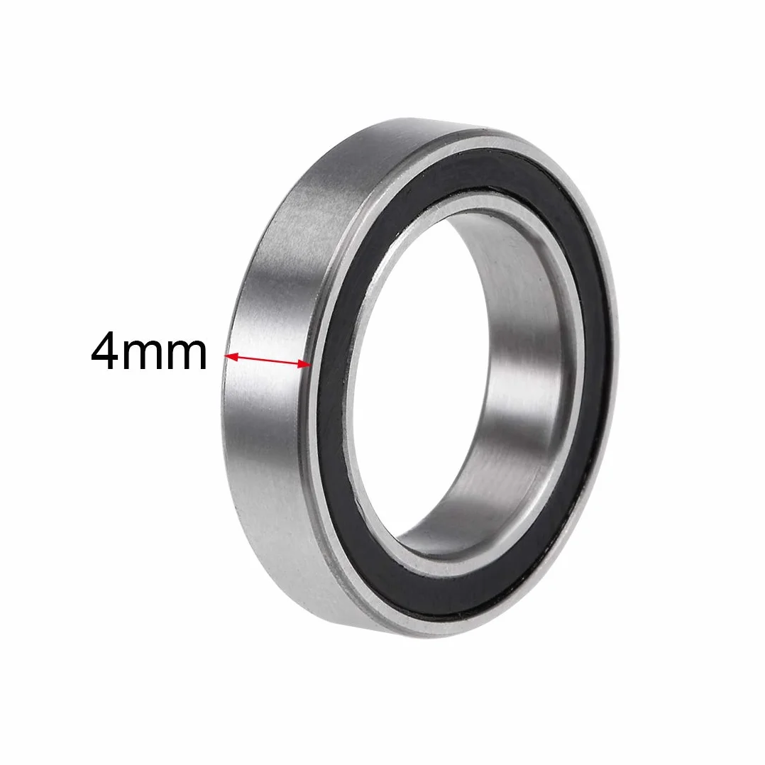 sourcing map 10 szt. 6701-2RS łożysko kulkowe zwykłe Z2 12 mm x 18 mm x 4 mm podwójnie uszczelniona stal chromowana