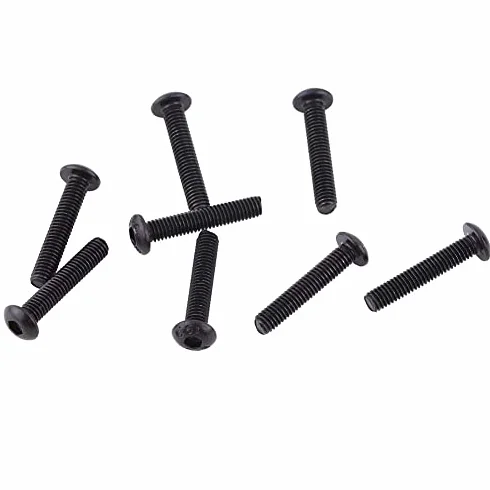 50 szt. stal czarna śruba guzikowa M3 śruba z łbem sześciokątnym z łbem okrągłym (M3 x 16 mm)