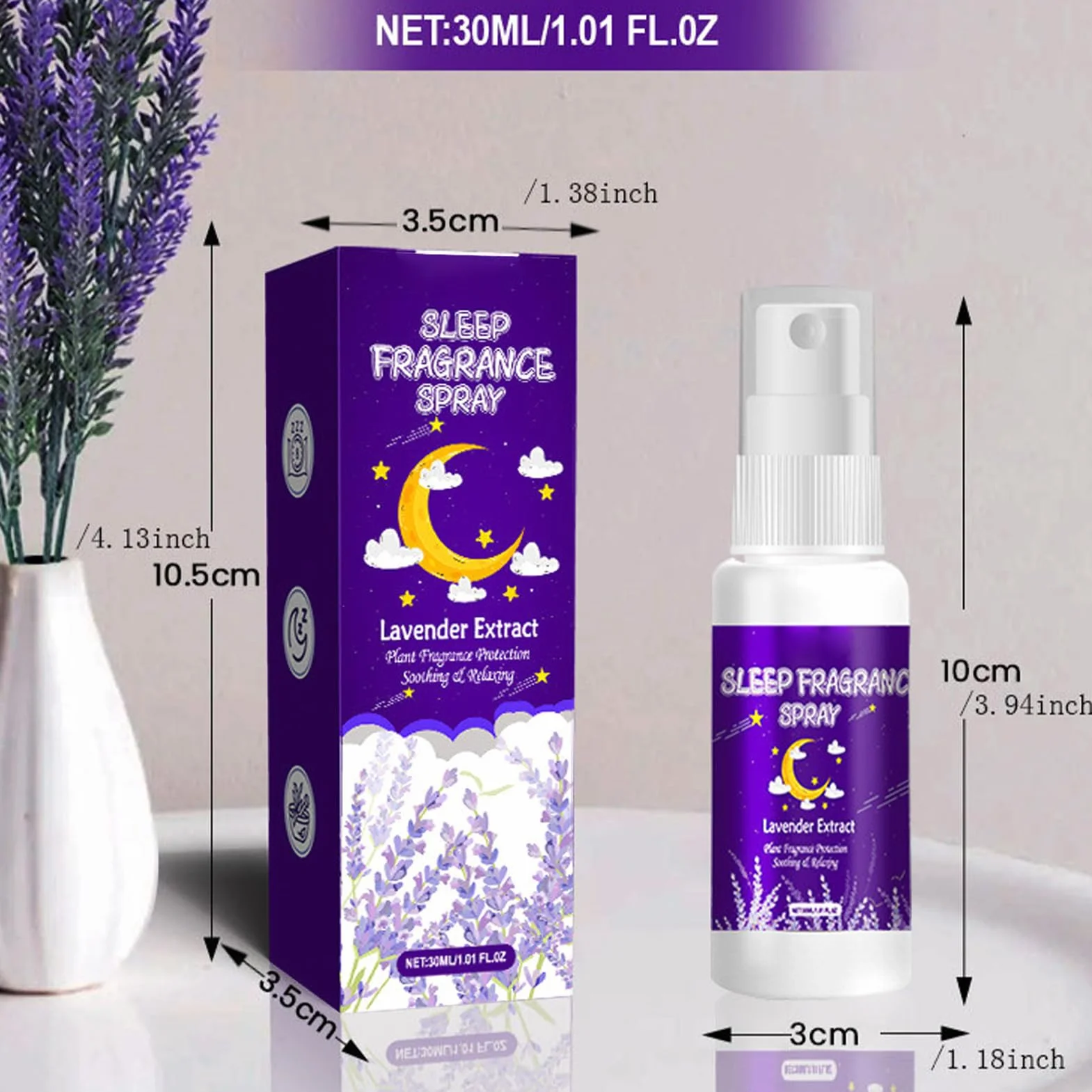 Spray do łóżka lawendowy aromaterapia lniany zapach 30 ml