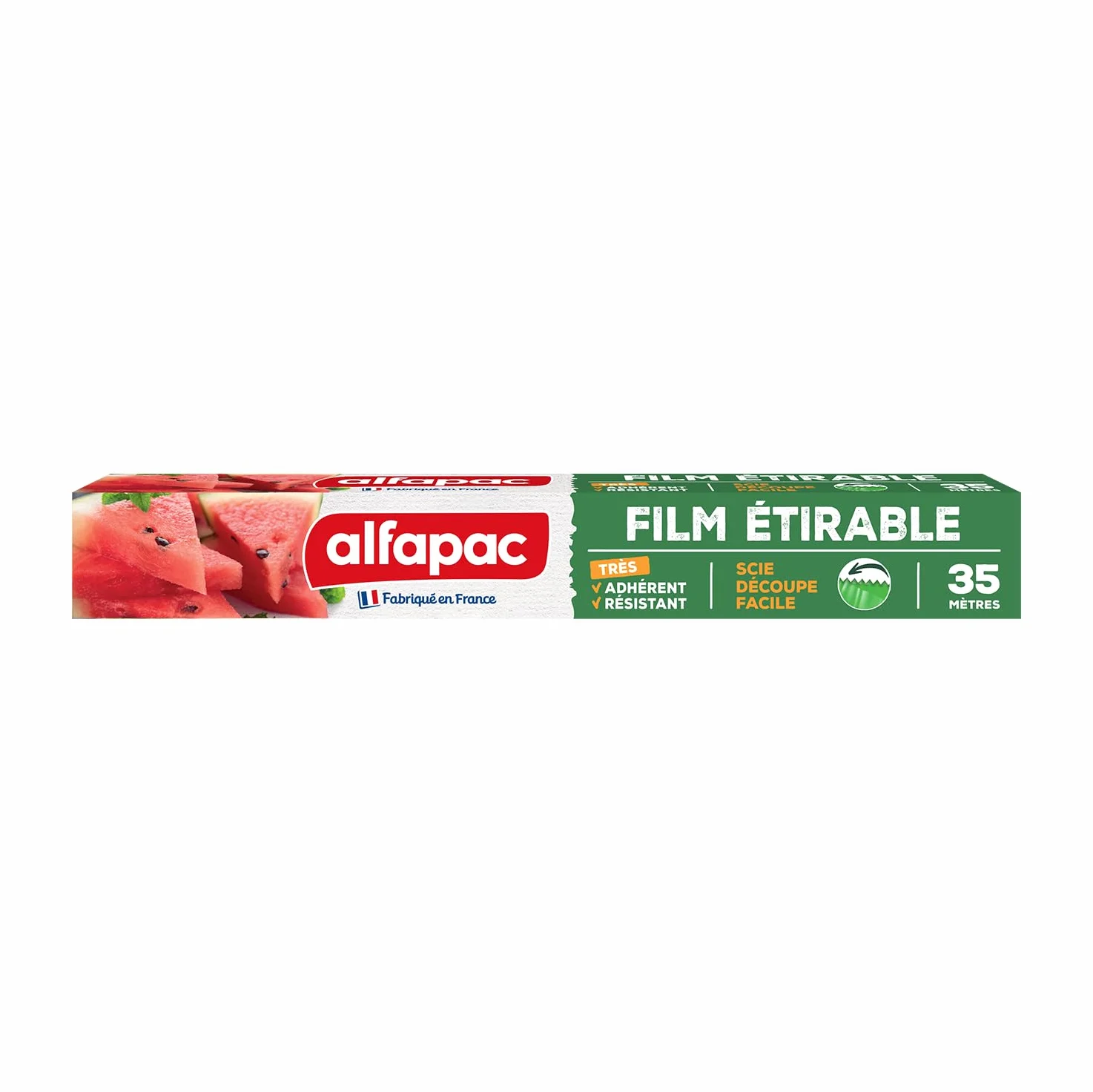 alfapac - Folia stretch 35M zachowuje świeżość żywności - Wyprodukowano we Francji