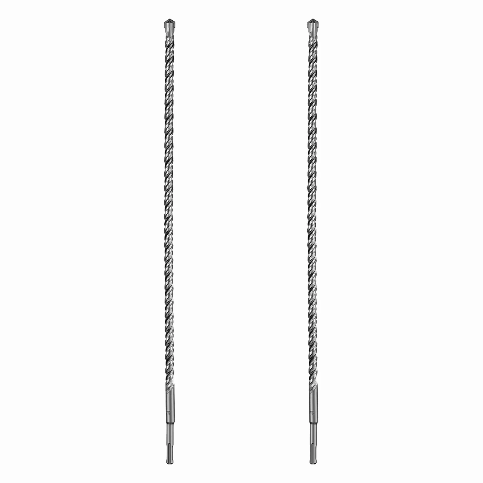 SALI SDS Plus zestaw wierteł 14 x 600 mm, 2-częściowy zestaw wierteł udarowych do betonu z 4 końcówkami z twardego metalu, precyzyjne i szybkie wiercenie w betonie, akcesoria udarowe, wiertło do