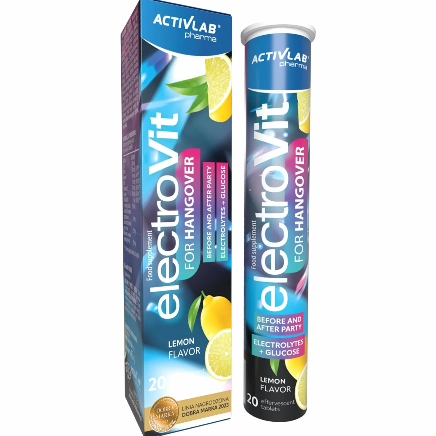 Activlab ElectroVit ULGA W KACU tabletki musujące 20 sztuk cytrynowy elektrolity glukoza witamina C B6 magnez cynk