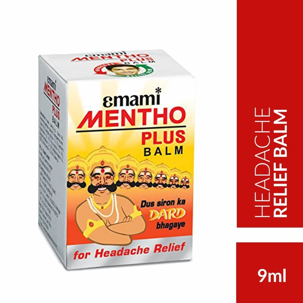 Emami Mentho Plus Balm 9 ml Balsam przeciwbólowy na migreny bóle głowy