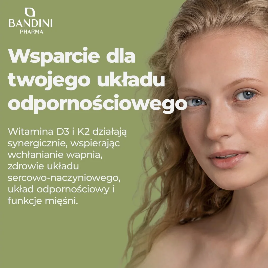 Bandini Witamina D3 K2 365 Tabletek 2000 IU MK-7 200 µg Suplement