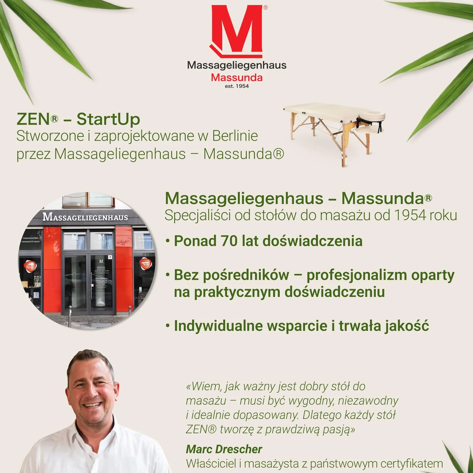 Zen Startup składany i mobilny stół do masażu z drewna, stabilne łóżko do masażu – ławka do masażu, regulowana wysokość, do tatuażu i kosmetyczki, leżanka zabiegowa z zagłówkiem, kremowo-biała